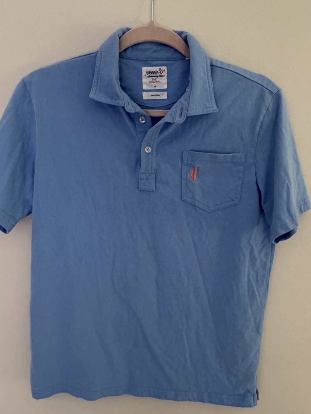 johnnie-O Boys Size 14 Polo Shirt Anniversary Edition 100% Cotton